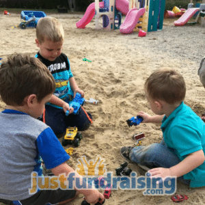 children playing with the sand