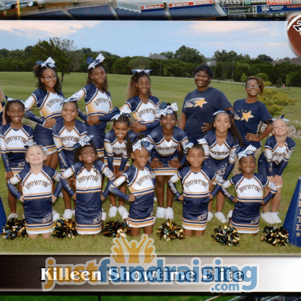 cheer group in turf