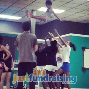 cheer group in practice