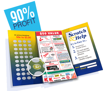 Scratch card fundraising program