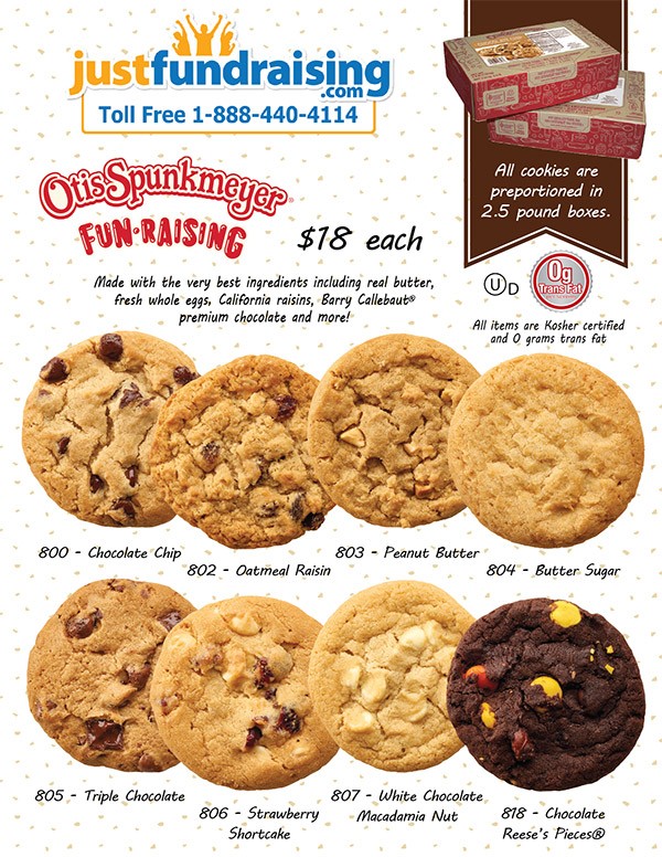 Otis Spunkmeyer Cookie Dough Fundraiser 40% Profit JustFundraising