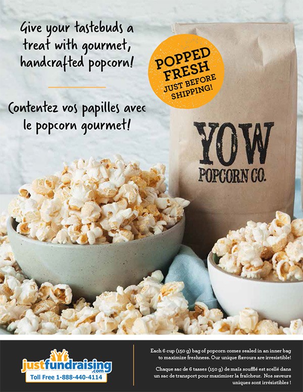 YOW Popcorn Fundraiser Canada Sell For Only 10 Each!