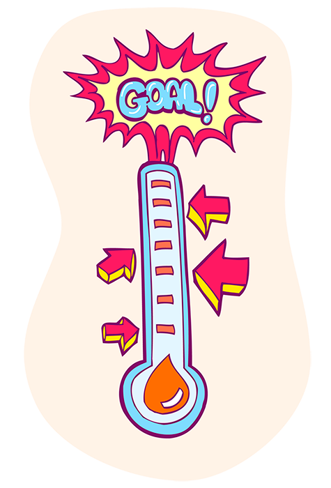 interactive thermometer goal setting